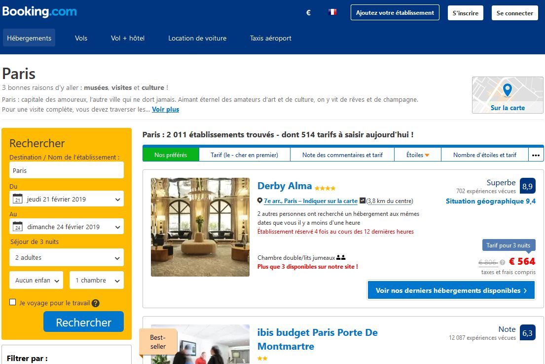 Booking capt 8 fev 2019